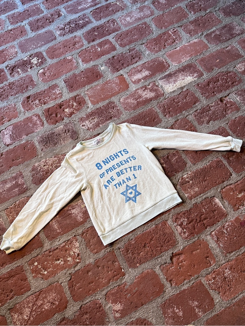Wild fox Kids Mint Green Hanukkah Sweatshirt Holiday Graphic Size 10